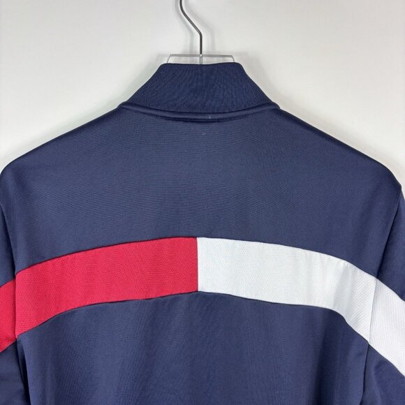 Fila Mens Track Jacket M Blue Colorblock Full Zip Tennis Patriotic pickleball - Picture 9 of 13